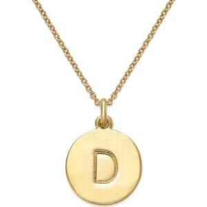 NWT Kate Spade New York Women's Initial "D" Pendant Necklace - 16.5", gold